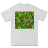 Dove Grey Saint Patricks Day Shamrock And Leopard Premium Tee - RanaPortraitStore