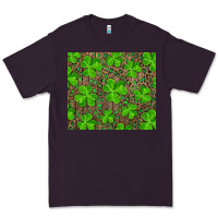 Plum Saint Patricks Day Shamrock And Leopard Premium Tee - RanaPortraitStore