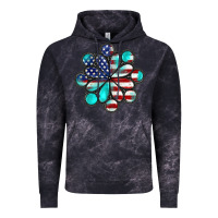 Cloud Black American flag turquoise gemstone 4th of july Vintage Hoodie - CowGirlArtShop