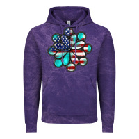 Cloud Purple American flag turquoise gemstone 4th of july Vintage Hoodie - CowGirlArtShop