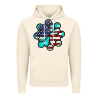 Vintage Artic American flag turquoise gemstone 4th of july Vintage Hoodie - CowGirlArtShop