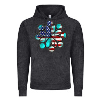 Vintage Black American flag turquoise gemstone 4th of july Vintage Hoodie - CowGirlArtShop