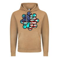 American Flag Turquoise Gemstone 4th Of July Vintage Hoodie | Teevron