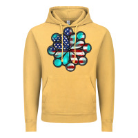 Vintage Mustard American flag turquoise gemstone 4th of july Vintage Hoodie - CowGirlArtShop