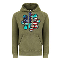 Vintage Olive American flag turquoise gemstone 4th of july Vintage Hoodie - CowGirlArtShop