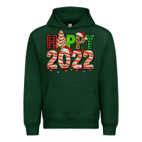 Forest Green happy 2022 with christmas tree cake Urban Hoodie - AdoDesignShop