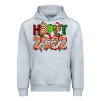 Heather Grey happy 2022 with christmas tree cake Urban Hoodie - AdoDesignShop