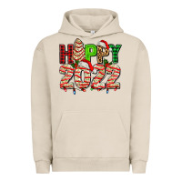 Pigment French Oak happy 2022 with christmas tree cake Urban Hoodie - AdoDesignShop