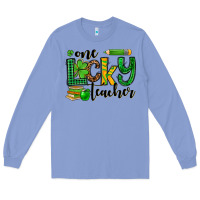 Colony Blue St. Patrick's One lucky Teacher Long Sleeve Tee - OliviaCreatesArt
