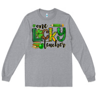 Heather Grey St. Patrick's One lucky Teacher Long Sleeve Tee - OliviaCreatesArt