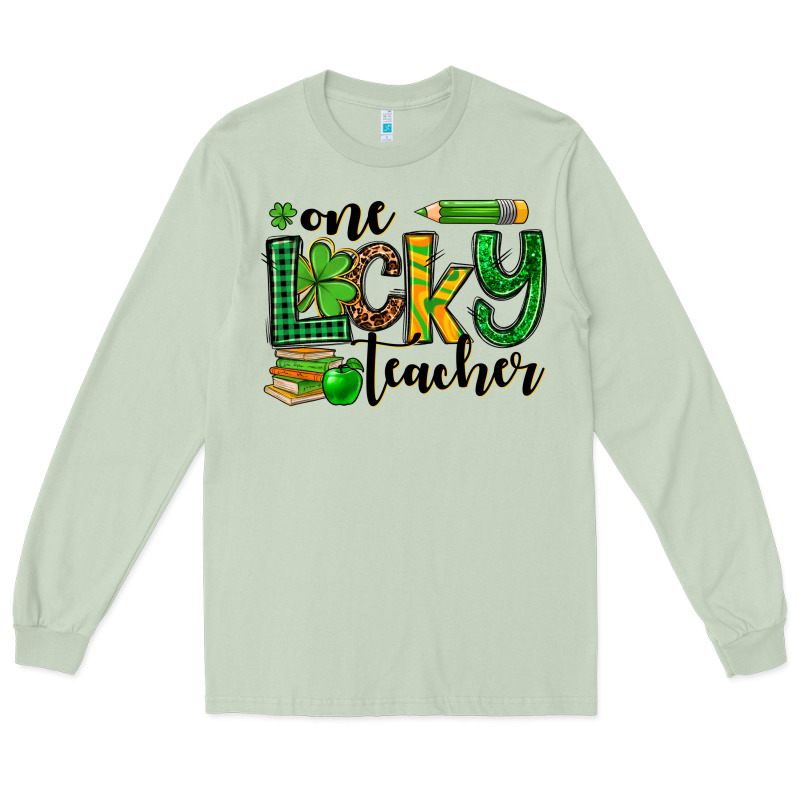 St. Patrick's One Lucky Teacher Long Sleeve Tee by OliviaCreatesArt | Teevron