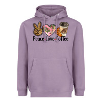 Lavender peace love coffee Heavyweight Hoodie - BarkalooDesign