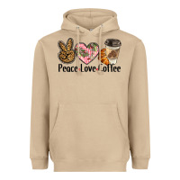 Mushroom peace love coffee Heavyweight Hoodie - BarkalooDesign