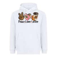 White peace love coffee Heavyweight Hoodie - BarkalooDesign