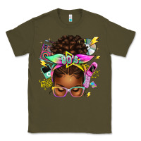 Army Green 80's babe afro messy bun Classic Tee - texasbilliewilder