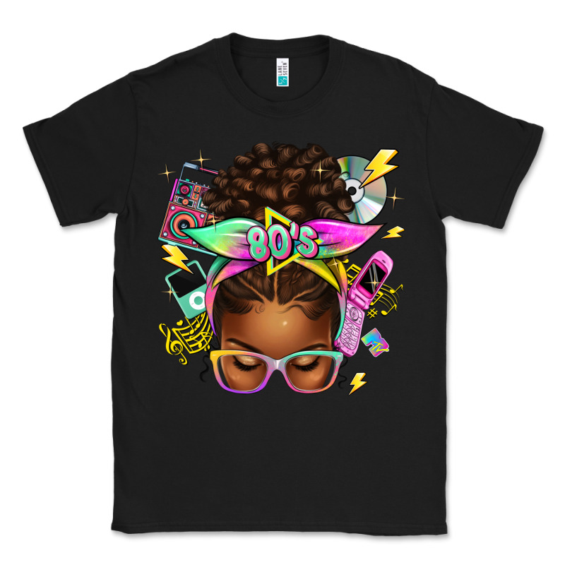 80's Babe Afro Messy Bun Classic Tee by texasbilliewilder | Teevron