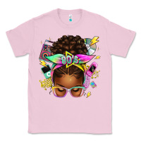 Bubblegum Pink 80's babe afro messy bun Classic Tee - texasbilliewilder