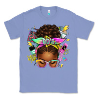 Colony Blue 80's babe afro messy bun Classic Tee - texasbilliewilder