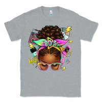 Heather Grey 80's babe afro messy bun Classic Tee - texasbilliewilder
