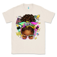 Natural 80's babe afro messy bun Classic Tee - texasbilliewilder