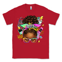 Red 80's babe afro messy bun Classic Tee - texasbilliewilder