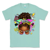 Seafoam 80's babe afro messy bun Classic Tee - texasbilliewilder