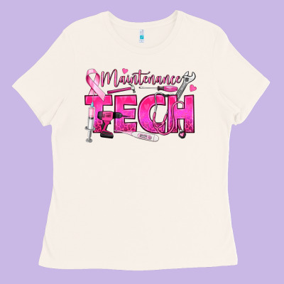 Breast Cancer Maintenance Tech Ladies Tee Designed By Texasbilliewilder