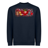 Navy Merry Christmas Heavyweight Sweatshirt - CowhideDigitalArt