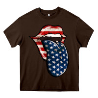 Chocolate Brown American Toungue for 4th of July Heavy Core Tee - Bettercallsaul
