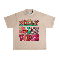 French Oak holly jolly vibes pink christmas Urban Heavy Tee - CowGirlArtShop