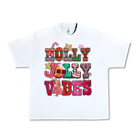 White holly jolly vibes pink christmas Urban Heavy Tee - CowGirlArtShop