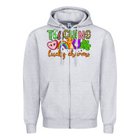 Heather Grey teaching lucky charms Zipper Hoodie - Artiststas
