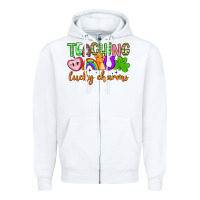 White teaching lucky charms Zipper Hoodie - Artiststas