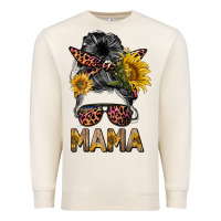Sandshell mess bun mama sunflowers Premium Sweatshirt - BarkalooDesign