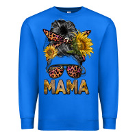 True Royal mess bun mama sunflowers Premium Sweatshirt - BarkalooDesign