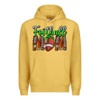 Antique Gold football mom Premium Hoodie - CowhideDigitalArt
