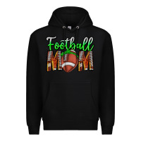 Black football mom Premium Hoodie - CowhideDigitalArt
