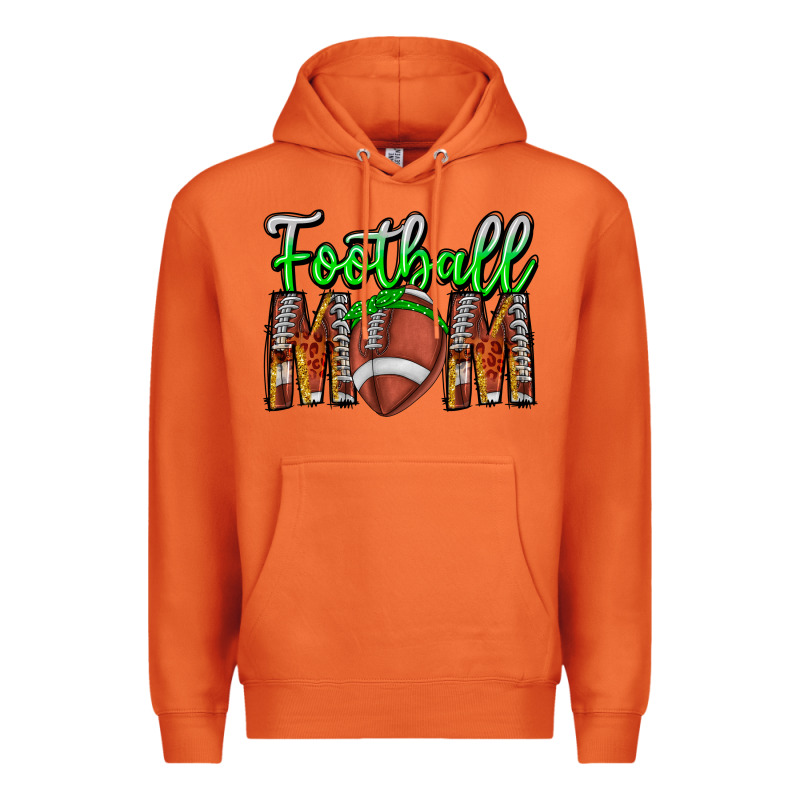 Football Mom Premium Hoodie by CowhideDigitalArt | Teevron