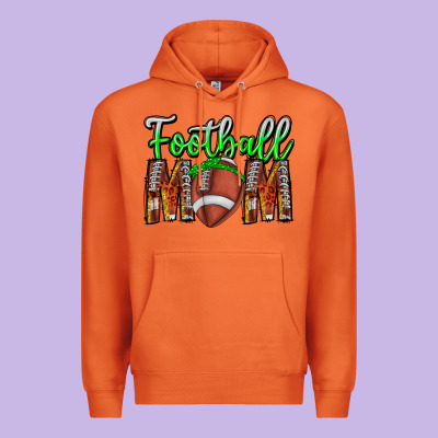 Football Mom Premium Hoodie Designed By Cowhidedigitalart