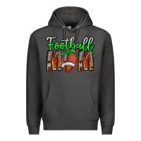 Charcoal Heather football mom Premium Hoodie - CowhideDigitalArt