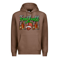 Chestnut football mom Premium Hoodie - CowhideDigitalArt