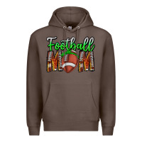 Coffee football mom Premium Hoodie - CowhideDigitalArt
