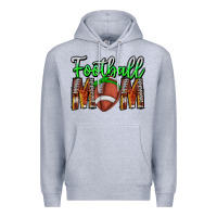 Heather Grey football mom Premium Hoodie - CowhideDigitalArt