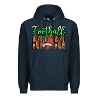 Navy football mom Premium Hoodie - CowhideDigitalArt