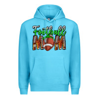 Ocean Blue football mom Premium Hoodie - CowhideDigitalArt