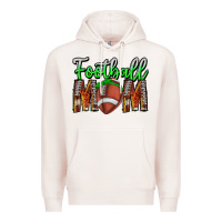 Pale Pink football mom Premium Hoodie - CowhideDigitalArt