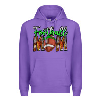 Purple football mom Premium Hoodie - CowhideDigitalArt