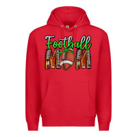 Red football mom Premium Hoodie - CowhideDigitalArt