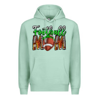 Seafoam football mom Premium Hoodie - CowhideDigitalArt