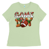 Matcha Game day leopard Football Ladies Tee - NancyCooperArtShop
